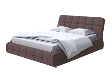 Спальная кровать Corso-6 200х200, Искусственная шерсть (Лама Шоколад) в Вологде - предосмотр