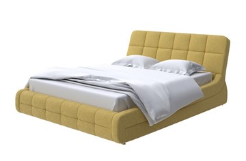 Кровать спальная Corso-6 200х200, Рогожка (Firmino Канареечный) в Вологде