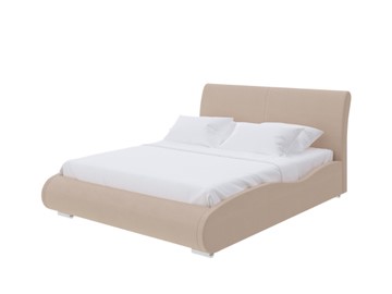 Кровать в спальню Corso-8 Lite 140x200, Велюр (Forest 730 Миндальный) в Вологде
