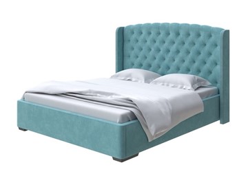 Спальная кровать Dario Classic 160x200, Микровелюр (Manhattan Аквамарин) в Вологде