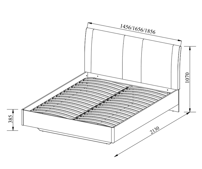 Кровать 2-х спальная Domenica, Кр-06 (1600), без ГПМ в Вологде - изображение 2