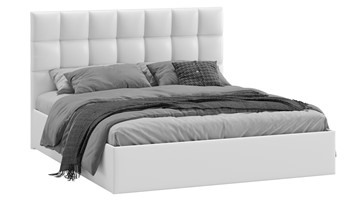 2-спальная кровать Эмбер тип 1 (Экокожа белая) в Вологде