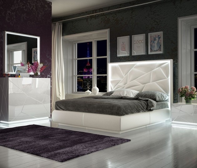 Двуспальная кровать FRANCO KIU 1242 с LED подсветкой изголовья (180х200) в Вологде - изображение 1