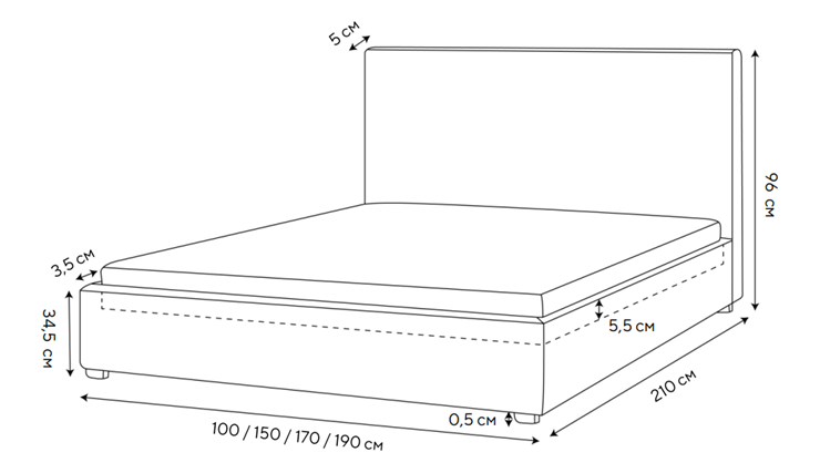 Двуспальная кровать Fresco Plus 160х200, Велюр (Ultra Суфле) в Вологде - изображение 1
