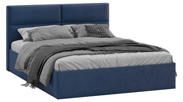Кровать в спальню Глосс Тип 1 (Микровелюр Wellmart Blue) в Вологде