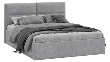 Спальная кровать Глосс Тип 1 (Микровелюр Wellmart Silver) в Вологде