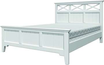 Кровать в спальню Грация-5 с белым карнизом (Белый Античный) 160х200 в Вологде