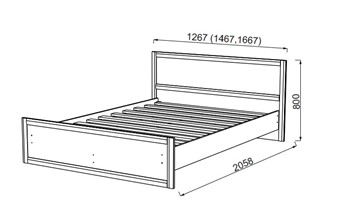 Кровать Камелия, 1600, шимо светлый/белый кожзам в Вологде - предосмотр 1