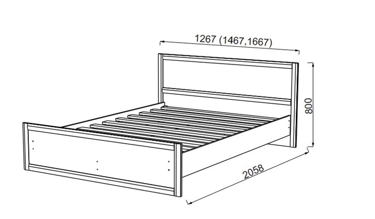 Кровать Камелия, 1400, шимо светлый/белый кожзам в Вологде - изображение 1