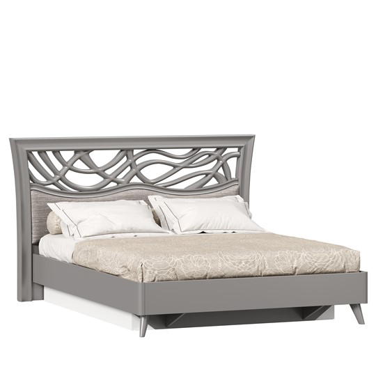 Двуспальная кровать 1600 с подъёмным механизмом Джулия (Оникс серый) ЛД 695.060.000.004 в Вологде - изображение 1