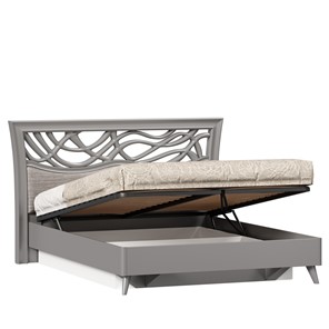 Двуспальная кровать 1600 с подъёмным механизмом Джулия (Оникс серый) ЛД 695.060.000.004 в Вологде