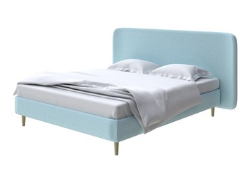 Кровать 2-спальная Lorena 160x200, Велюр (Scandi Cotton 20 Голубой Лед) в Вологде