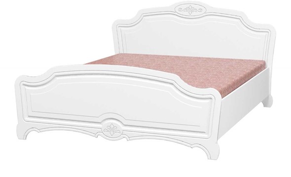 Кровать Лотос (Лак-Белый Жемчуг) 160х200 в Вологде - изображение