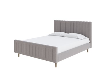 Спальная кровать Madison 160x200, Искусственная шерсть (Лама Светло-серый) в Вологде