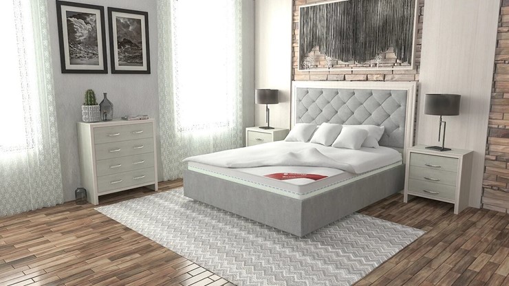 Кровать Манхэттен 180х200 (с основанием), с высотой спинки - 140 см в Вологде - изображение 3