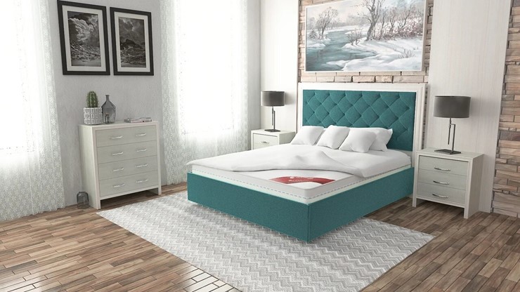 Кровать Манхэттен 180х200 (с основанием), с высотой спинки - 140 см в Вологде - изображение 6