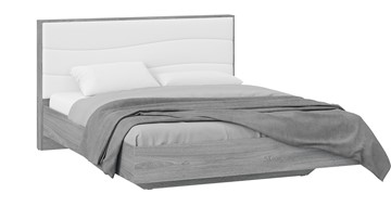 Кровать 2-спальная Миранда тип 1 (Дуб Гамильтон/Белый глянец) в Вологде