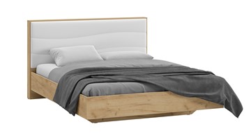 Двуспальная кровать Миранда тип 1 (Дуб крафт золотой/Белый глянец) в Вологде