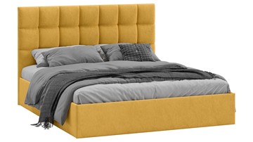 2-спальная кровать с подъемным механизмом Эмбер (Микровелюр Wellmart Yellow) в Вологде