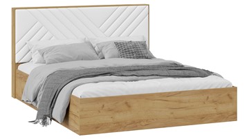 Кровать спальная с подъемным механизмом Хилтон Тип 1 без заглушины (Дуб крафт золотой/Белый) в Вологде