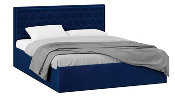 Кровать в спальню с подъемным механизмом Порто (Велюр Confetti Blue) без заглушины в Вологде