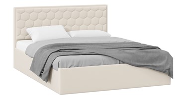 Двуспальная кровать с подъемным механизмом Порто (Велюр Confetti Cream) без заглушины в Вологде - предосмотр