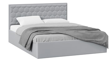 Кровать 2-х спальная с подъемным механизмом Порто (Велюр Confetti Silver) без заглушины в Вологде