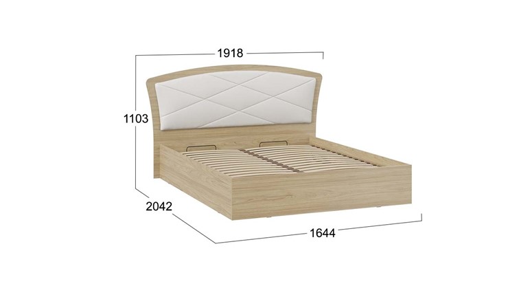 Спальная кровать с подъемным механизмом Сэнди Тип 1 без заглушины (Вяз благородный/Белый) в Вологде - изображение 4