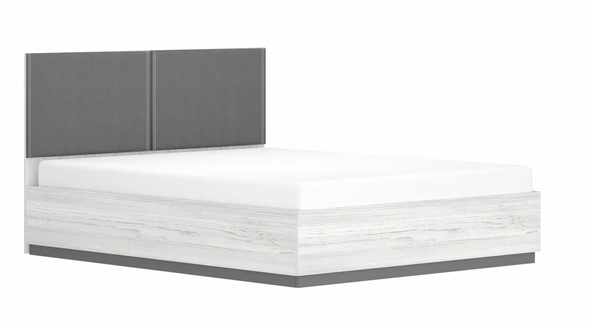 Двуспальная кровать с подъемным механизмом Винтер-16, винтерберг/темно-серый/спейс графит в Вологде - изображение