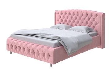 Кровать Salvatore 160x200, Велюр (Casa Жемчужно-розовый) в Вологде