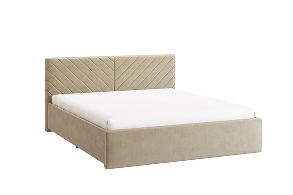 Двуспальная кровать Сандра 2 1.6, крем (велюр) в Вологде - изображение