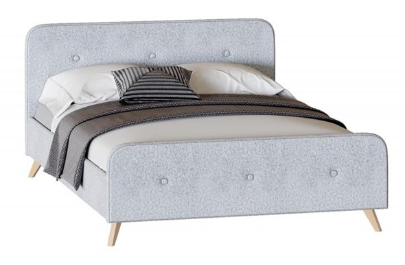 Кровать 2-спальная Сиерра 1800 (без основания) Аура серый в Вологде - изображение