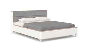Кровать 2-спальная Стефания 1600 с кроватным основанием ЛД 413.150, Дуб Маувелла PR/Белый в Вологде - предосмотр