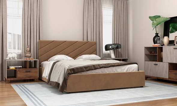 Кровать в спальню Юта 160х200 (вариант 3) с подъёмным механизмом в Вологде - изображение