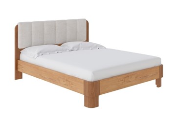 Кровать 2-спальная Wood Home Lite 2 160х200, ЛДСП+ткань (ЛДСП Бунратти/Антик (сосна)/Лофти Лён) в Вологде