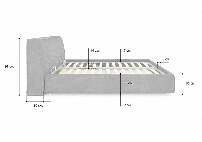 Кровать 2-х спальная Altea 160х190 с основанием в Вологде - изображение 3