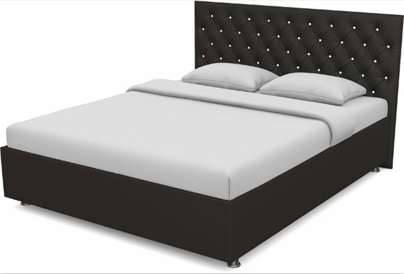 Двуспальная кровать Флоренция-А 1600 с основанием (Nitro Brown) в Вологде - изображение
