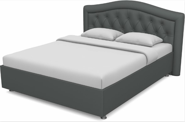 Двуспальная кровать Луиза 1600 с основанием (Nitro Grey) в Вологде - изображение