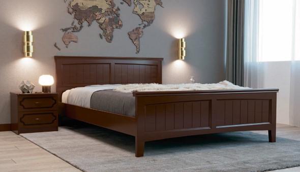 Спальная кровать Грация-4 (Орех) 140х200 в Вологде - изображение