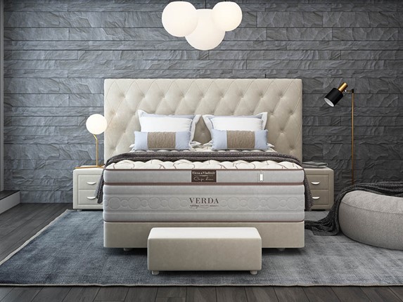 Кровать Luxe/Podium M 160х200, Флок (Велсофт Бежевый) в Вологде - изображение