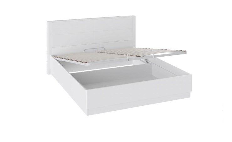 Двуспальная кровать с механизмом Наоми 1600, цвет Белый глянец СМ-208.01.02 в Вологде - изображение 1