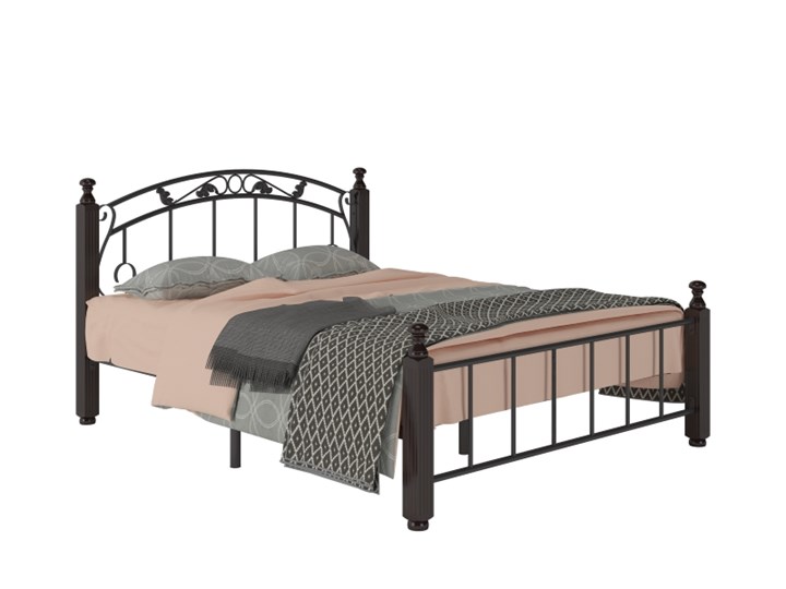 Кровать 2-х спальная Гарда 5, 160х200, черная в Вологде - изображение 1