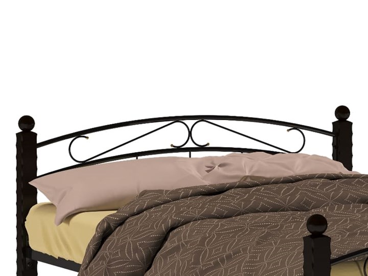 Кровать 1,5-спальная Гарда 15, 140х200, черная в Вологде - изображение 2