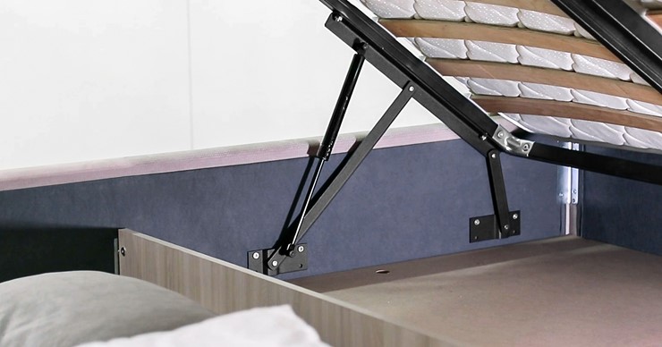 Кровать с механизмом Мелисса 160,арт. Тори 45 велюр (ява) + кроватное дно в Вологде - изображение 4