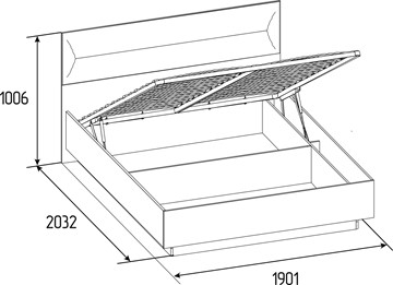 Кровать с подъемным механизмом Neo 306 Люкс (1800) в Вологде - предосмотр 4