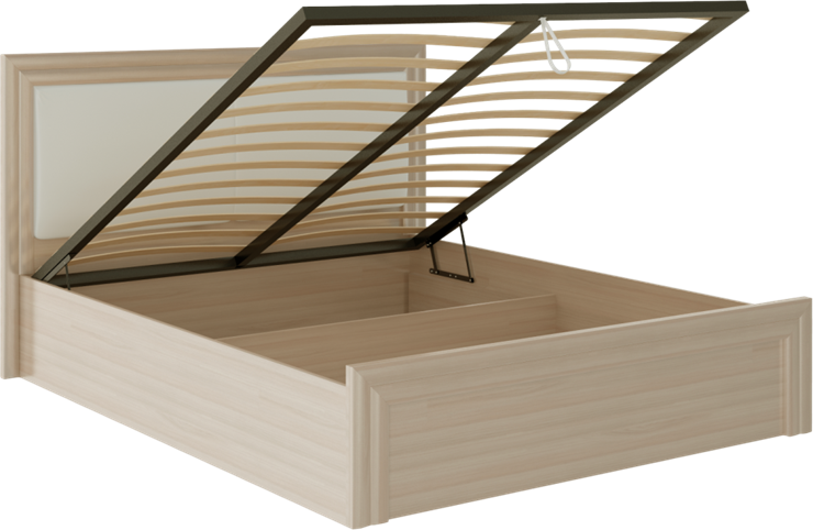 Кровать с механизмом 2-спальная Глэдис М32 (Шимо светлый/Белый текстурный) в Вологде - изображение 1