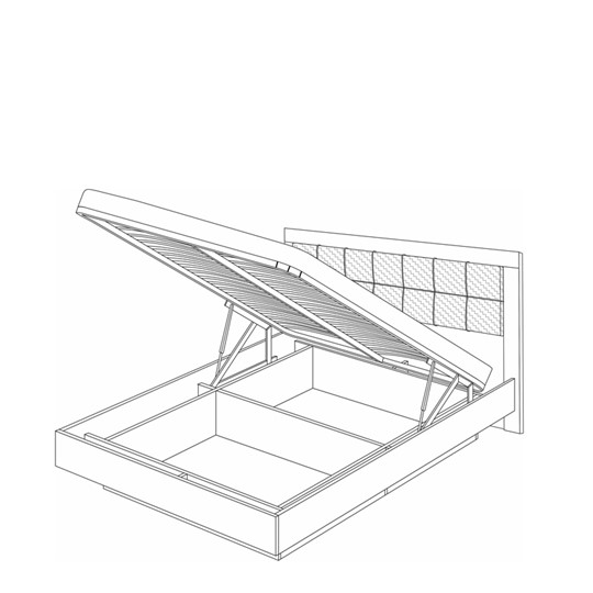 Кровать с подъемным ортопедическим основанием ПАРМА НЕО-5 1800, «лиственница темная» + экокожа «дила» в Вологде - изображение 1