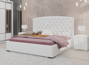 Кровать в спальню Dario Slim 180x200, Экокожа (Белый) в Вологде