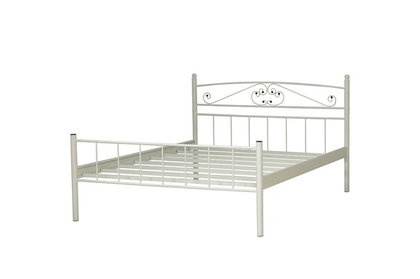 Двухспальная кровать 42.27-01 ЛАЦИО, металл белый в Вологде - изображение