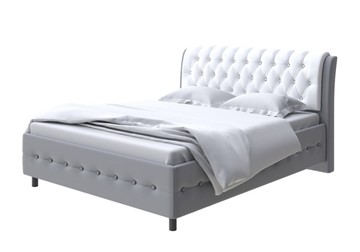 Кровать Como (Veda) 4 180х200, Экокожа (Серый с белым) в Вологде